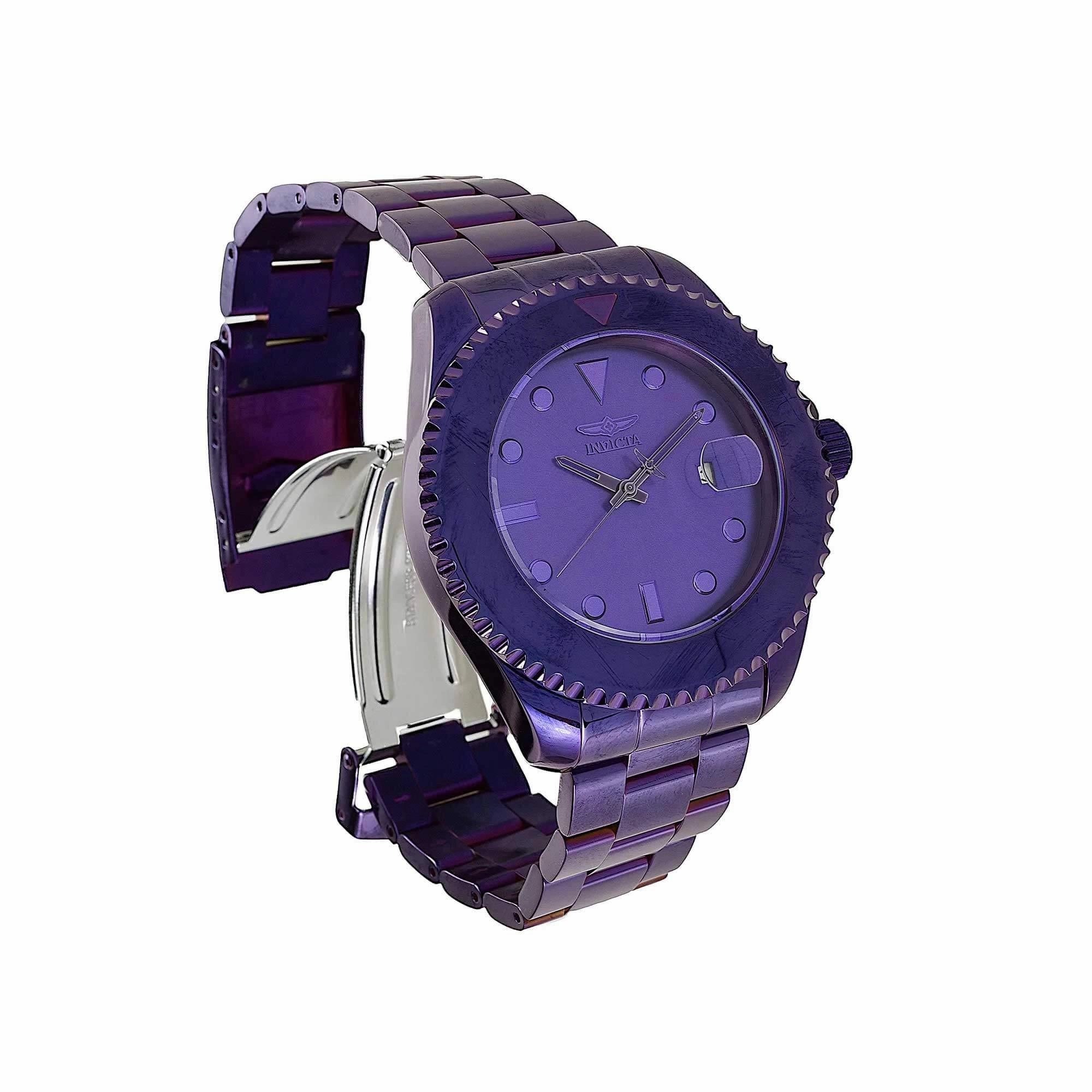 Invicta Women's Automatic Watch - Pro Diver Purple Dial Rotating Bezel Bracelet | 38317