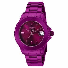Invicta Women's Automatic Watch - Pro Diver Rotating Bezel Burgundy Dial | 38315