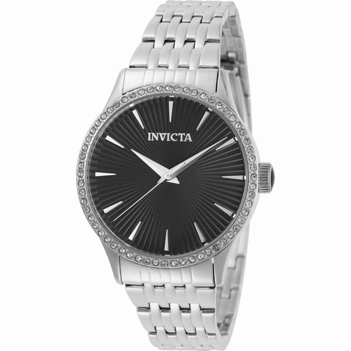 Invicta Women's Quartz Watch - Angel Black Dial Stainless Steel Bracelet | 31946
