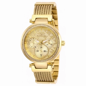 Invicta Women's Quartz Watch - Angel Gold Tone Dial Bracelet | 28918