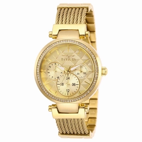 Invicta Women's Quartz Watch - Angel Gold Tone Dial Bracelet | 28918
