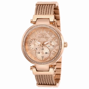 Invicta Women's Quartz Watch - Angel Rose Gold Tone Dial Bracelet | 28920