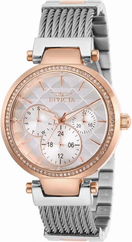 Invicta Women's Quartz Watch - Angel White and Rose Gold Tone Dial Bracelet | 28922