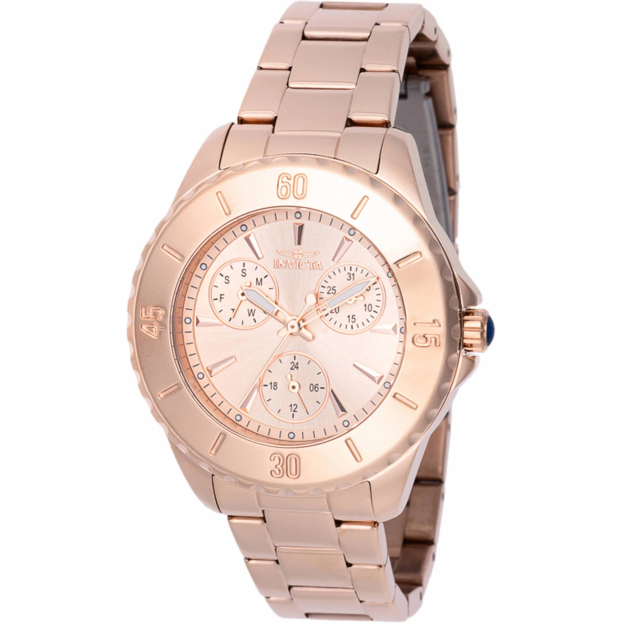 Invicta Women's Watch - Angel Day-Date Rose Gold Stainless Steel Bracelet | 48403
