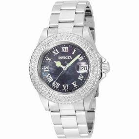 Invicta Women's Watch - Angel Quartz Black MOP Dial Stainless Steel Bracelet | 21711