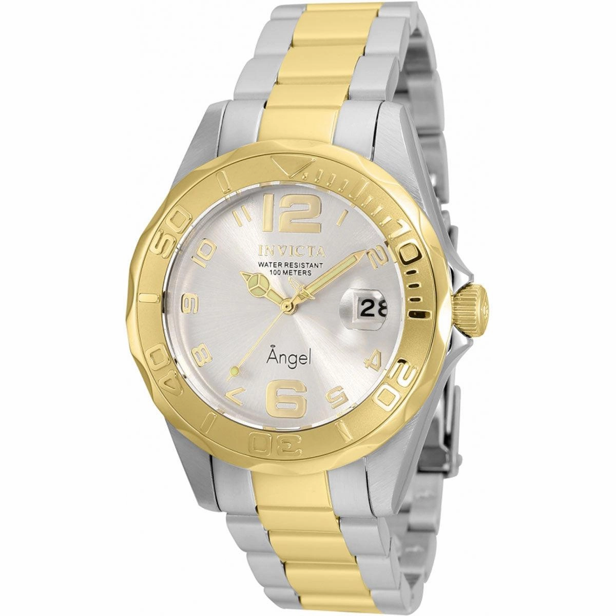 Invicta Women's Watch - Angel Silver Tone Dial TT Stainless Steel Bracelet | 36056