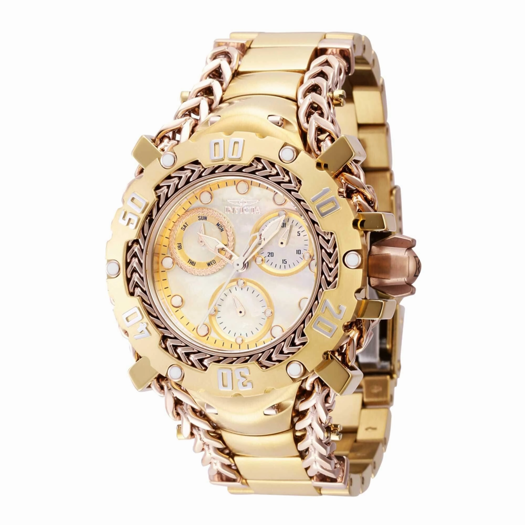 Invicta Women's Watch - Gladiator Quartz Date Display Yellow Steel Bracelet | 41102