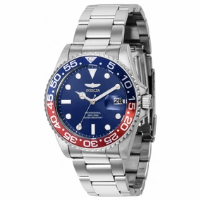 Invicta Women's Watch - Pro Diver Blue Dial Rotating Bezel Silver Bracelet | 36535