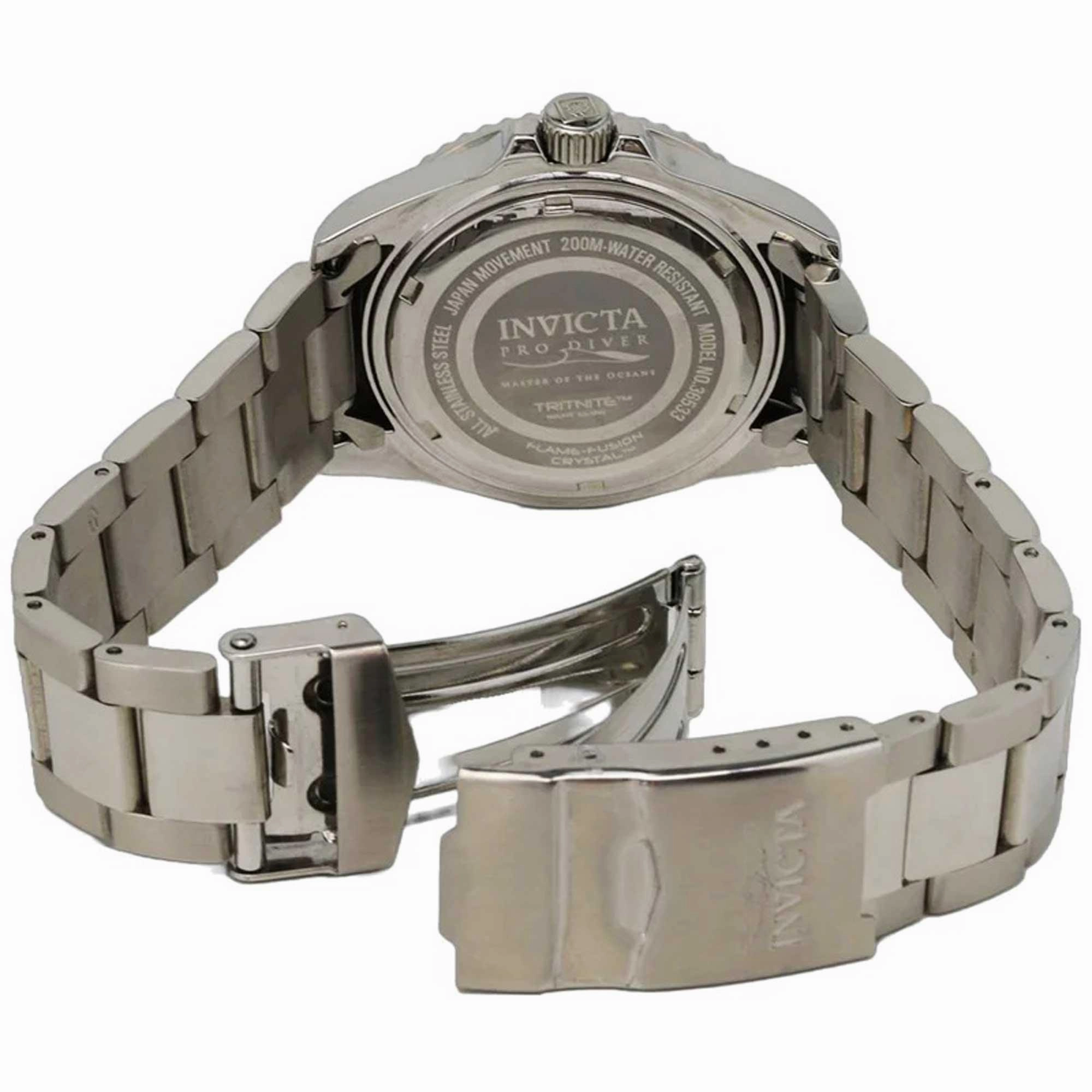 Invicta Women's Watch - Pro Diver Blue Dial Rotating Bezel Silver Bracelet | 36535