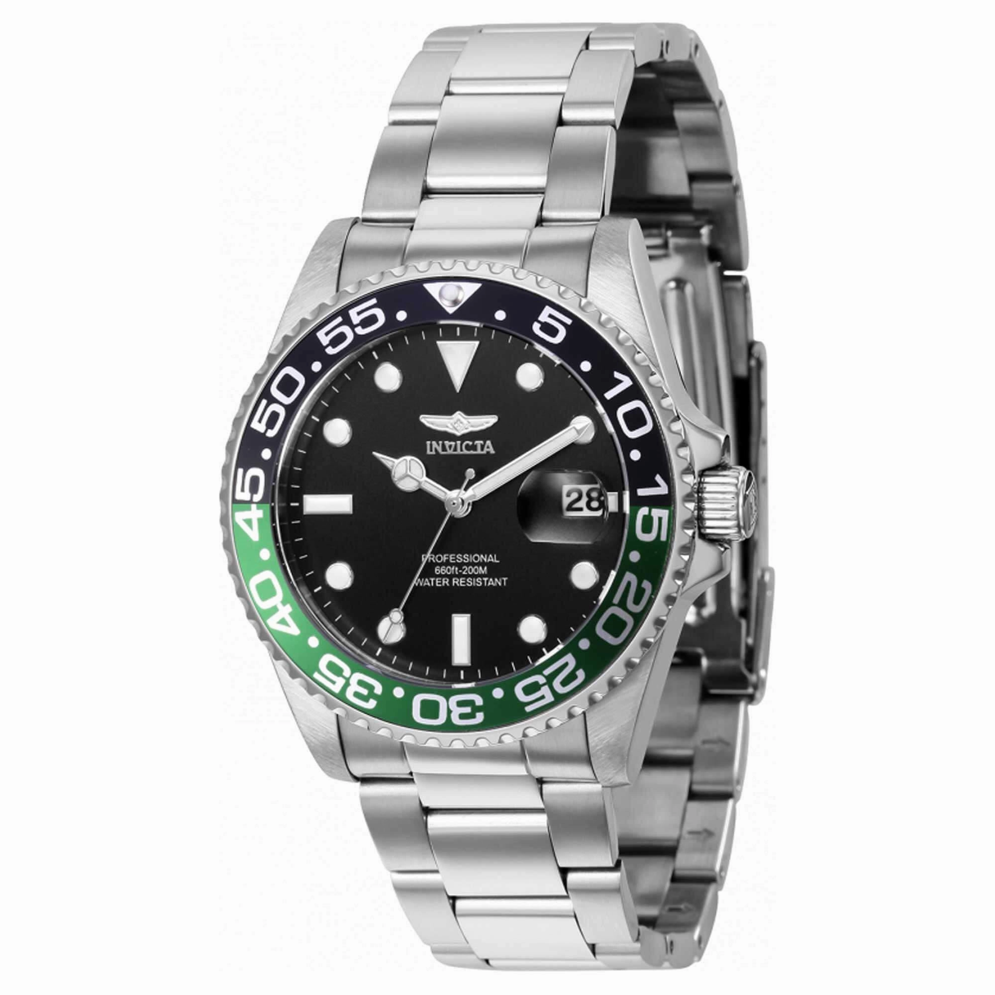 Invicta Women's Watch - Pro Diver Green and Black Rotating Bezel Bracelet | 36533
