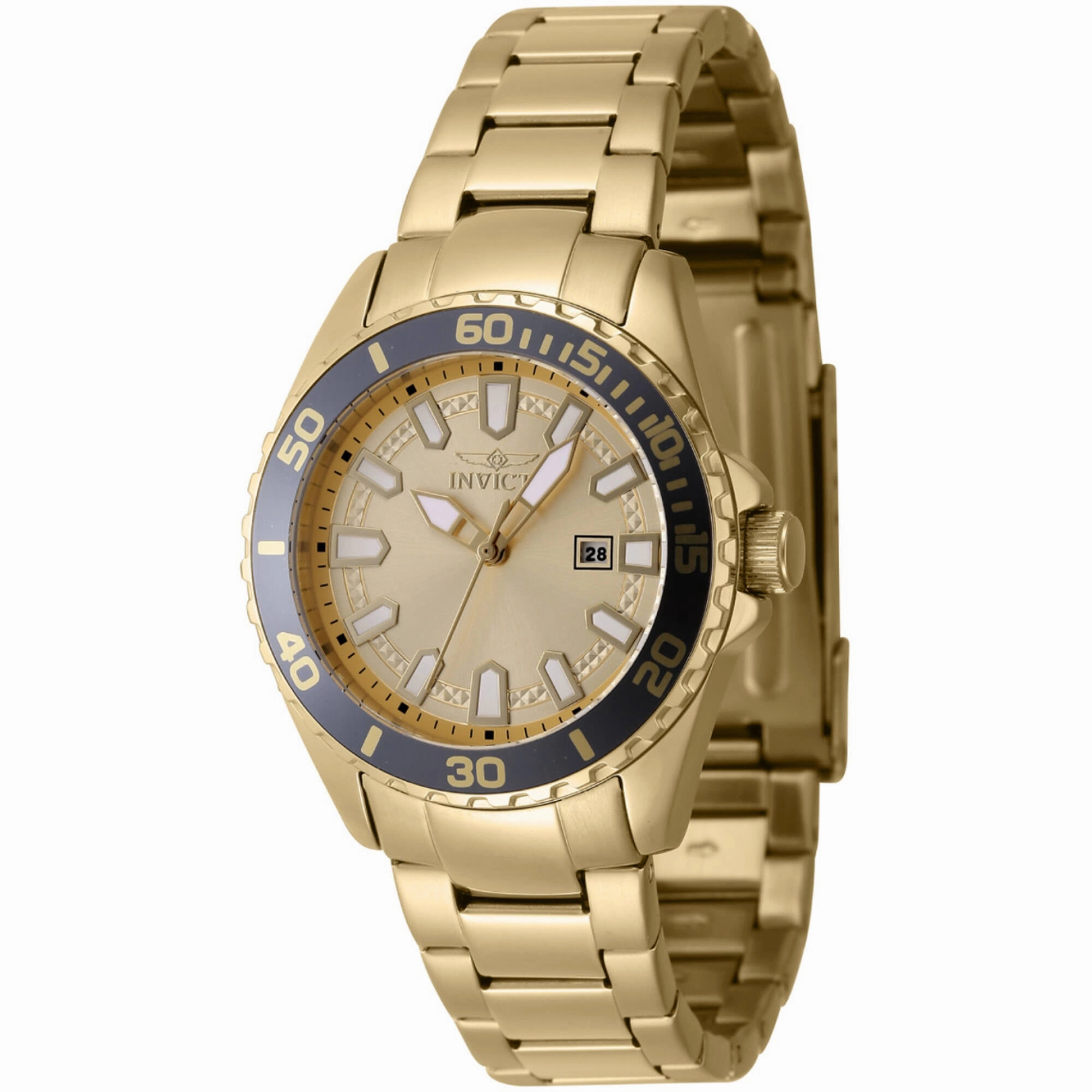 Invicta Women's Watch - Pro Diver Quartz Grey and Gold Tone Bezel Bracelet | 47344