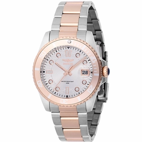 Invicta Women's Watch - Pro Diver Two Tone Rose Gold, Silver Tone Bracelet | 46690