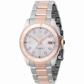 Invicta Women's Watch - Pro Diver Two Tone Rose Gold, Silver Tone Bracelet | 46690