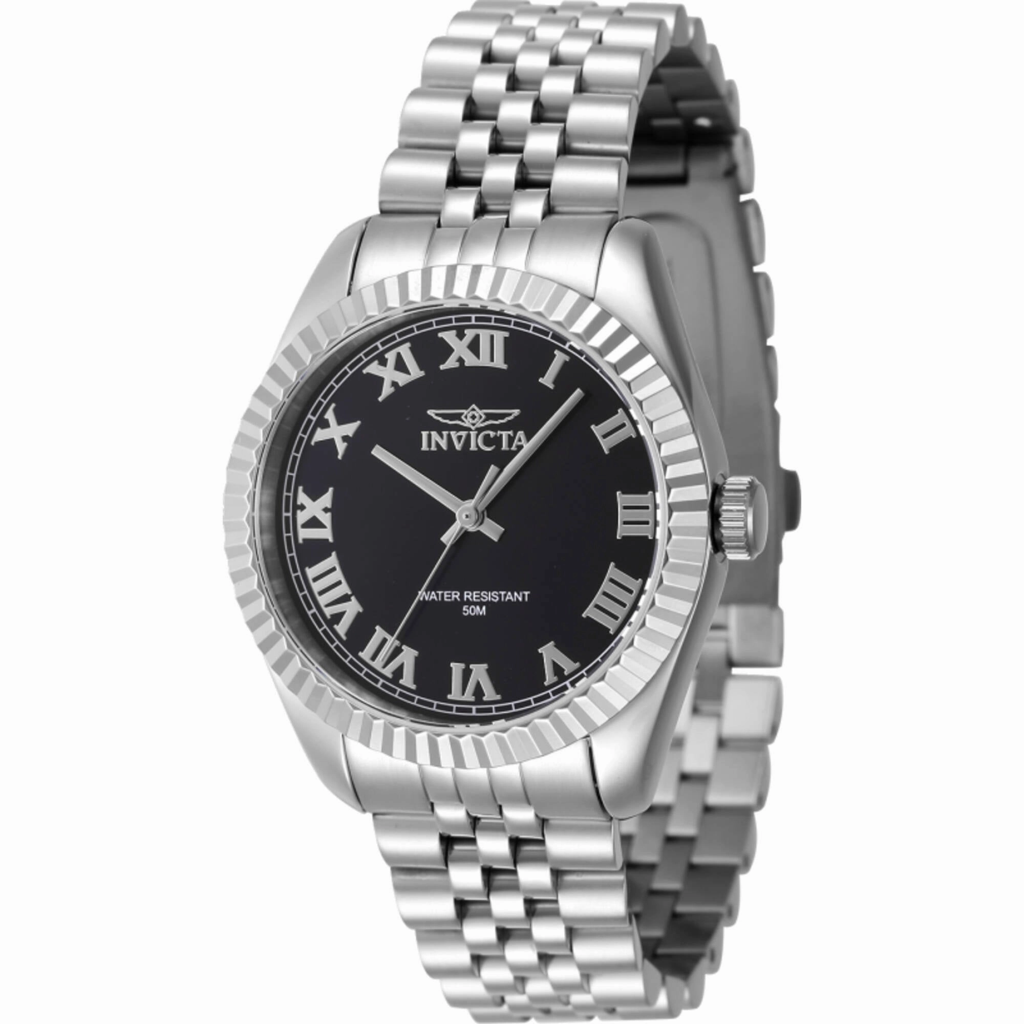 Invicta Women's Watch - Specialty Black Dial Silver Steel Bracelet Quartz | 47408