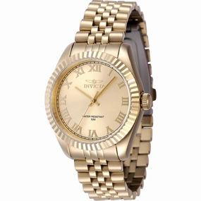Invicta Women's Watch - Specialty Gold Dial Stainless Steel Bracelet Quartz | 47418