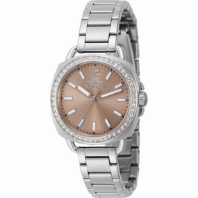 Invicta Women's Watch - Wildflower Light Pink Dial Silver Bracelet Crystals | 46341