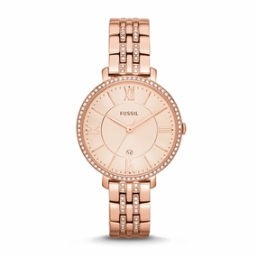 Jacqueline Rose-Tone Stainless Steel Watch