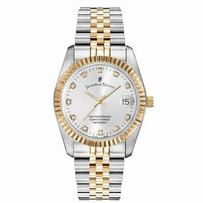 Jacques du Manoir Inspiration 36mm Two Tone Women's Yellow Gold Designer Watch