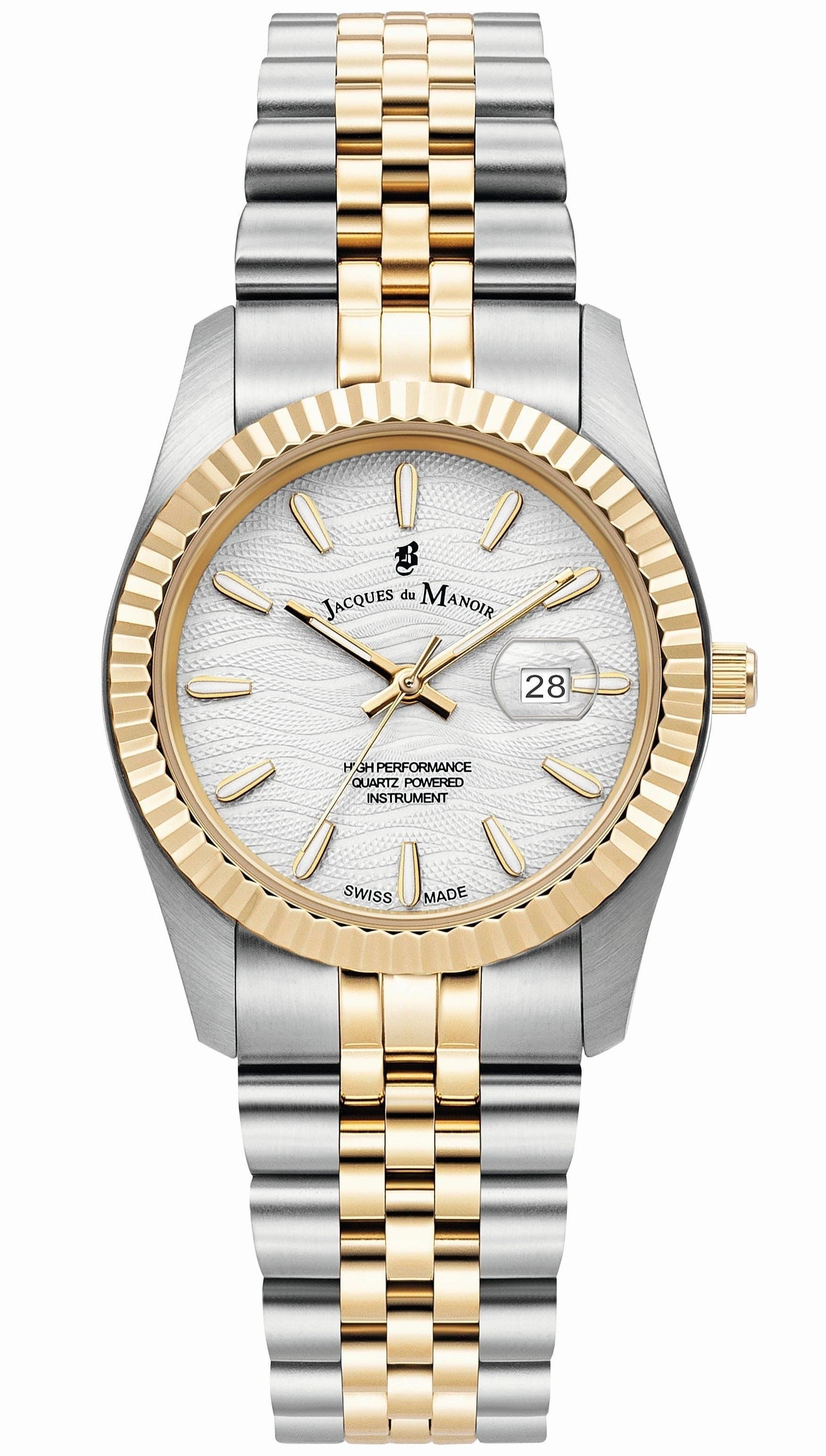 Jacques du Manoir Inspiration Passion 34mm Two Tone Women's Day Date Watch