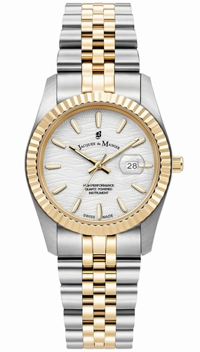 Jacques du Manoir Inspiration Passion 34mm Two Tone Women's Day Date Watch
