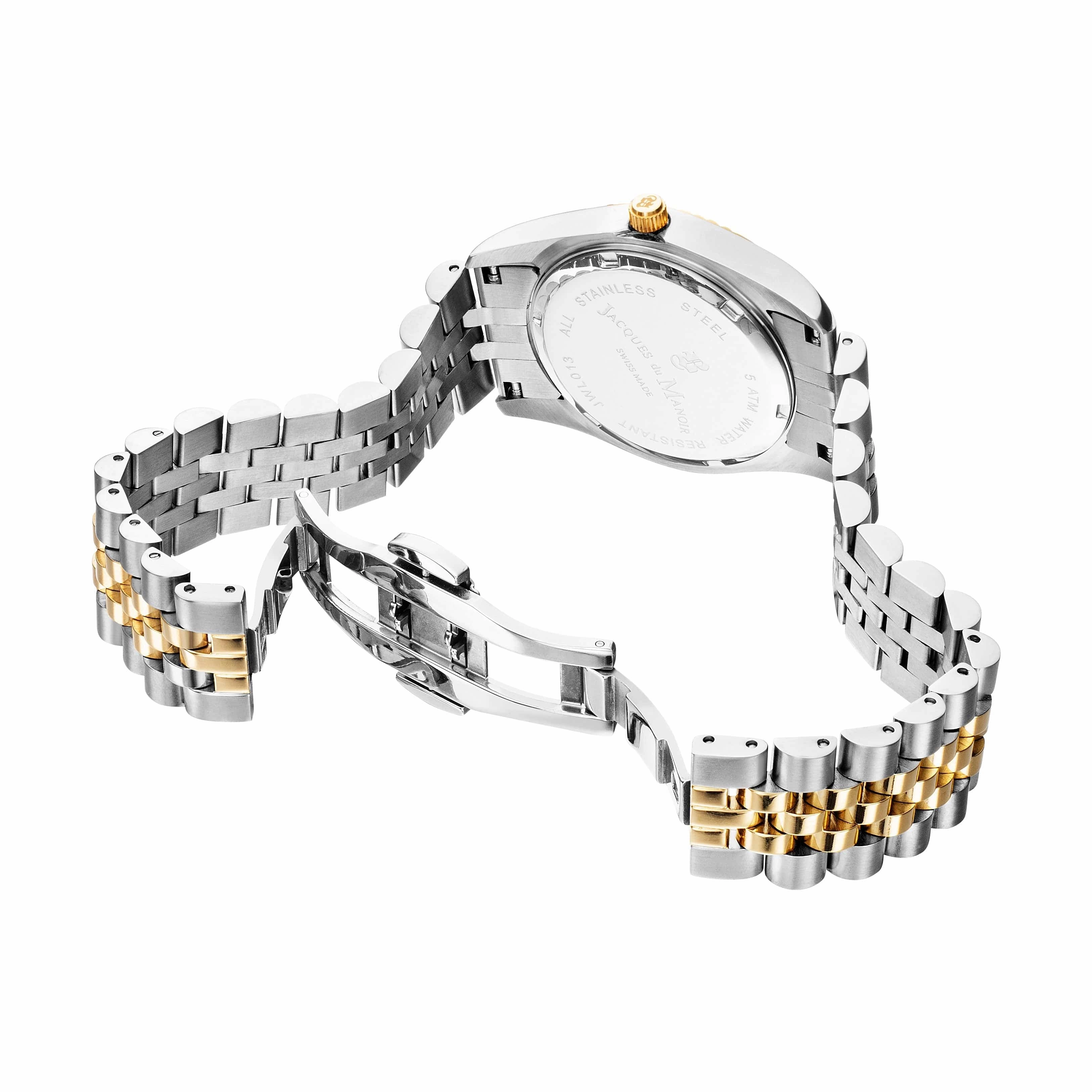 Jacques du Manoir Inspiration Passion 34mm Two Tone Women's Day Date Watch