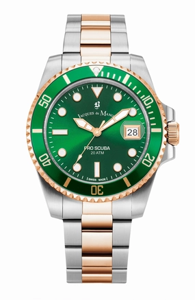 Jacques du Manoir Swiss-Made Pro Scuba 43 Two Tone Green