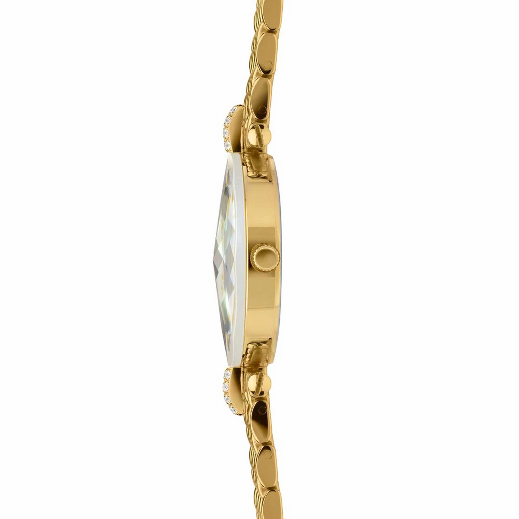 Jowissa Women's Watch - Facet Strass White MOP Dial Yellow Steel Bracelet | J5.633.M