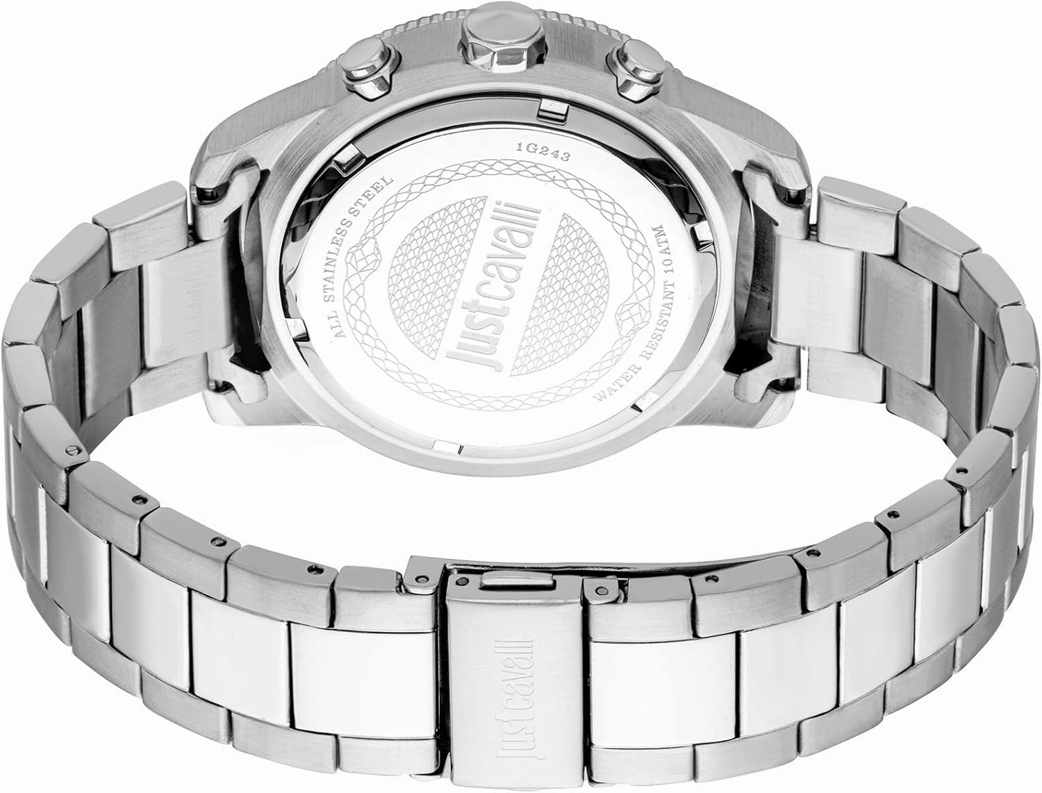 Just Cavalli Young Blue Gents Chronograph Blue Dial Stainless Steel Watch