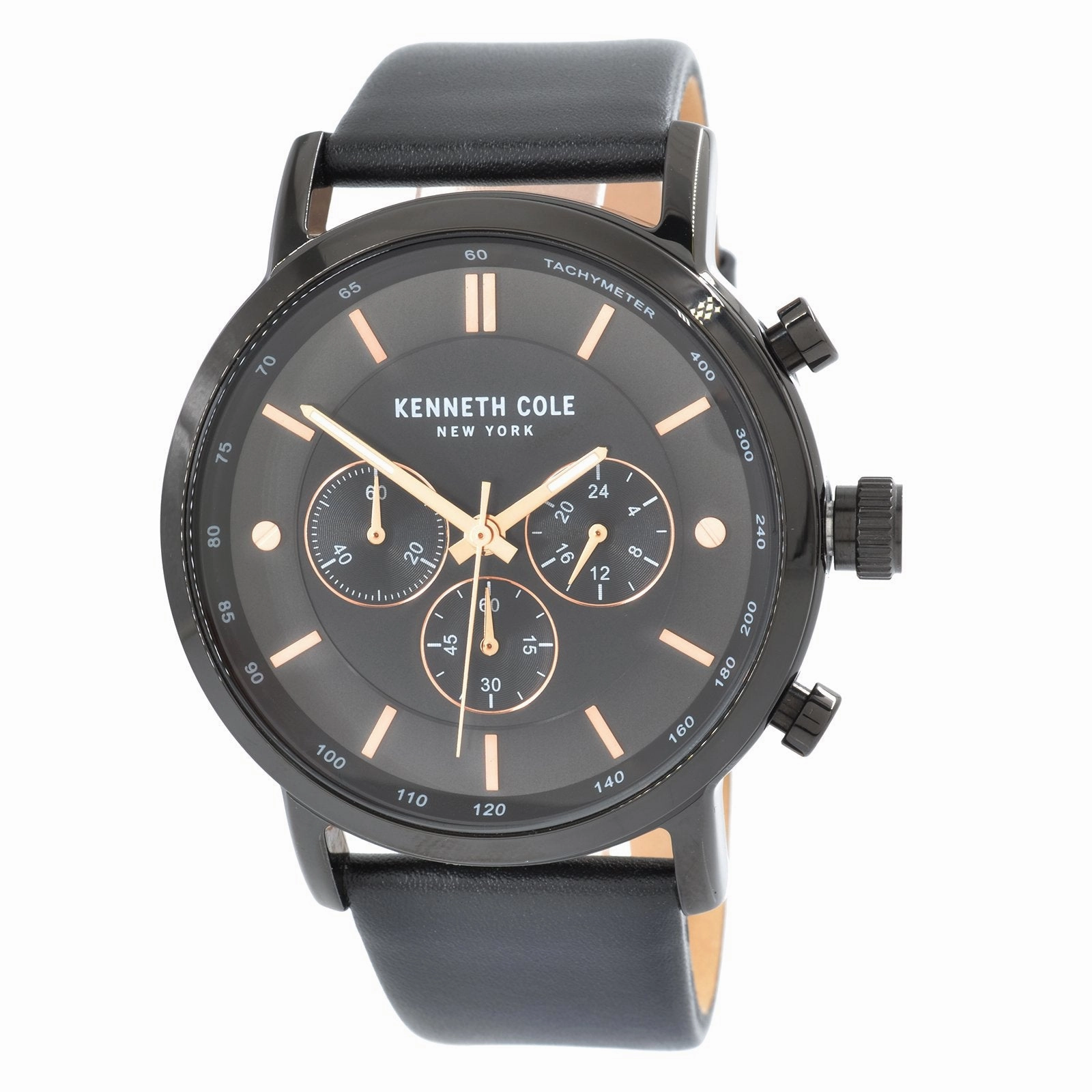 Kenneth Cole Men's Classic Black Leather Band Watch | KC50502004