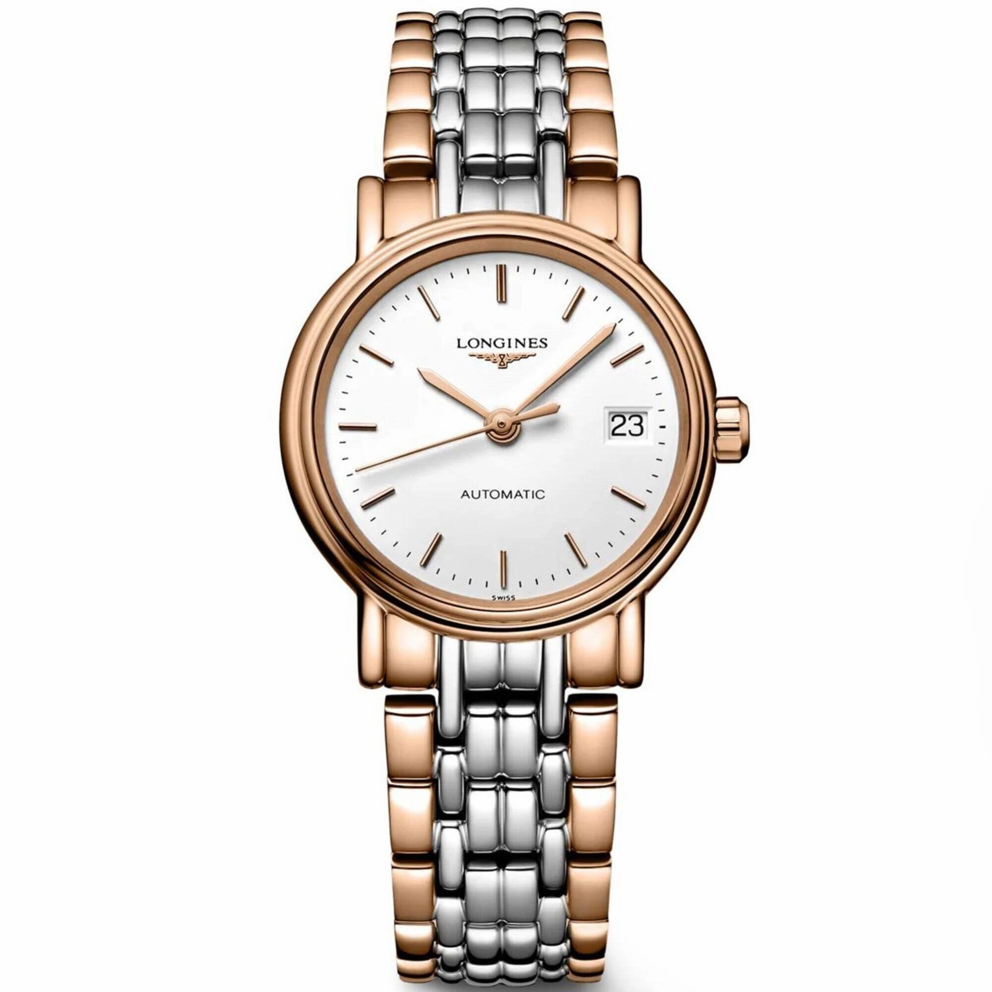 Longines Women's Watch - Presence Automatic White Dial Two Tone Bracelet | L43211127