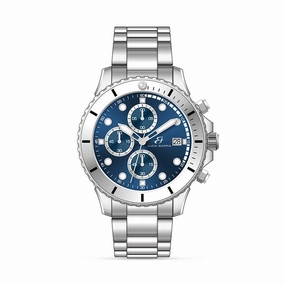 Luca Barra Gents Steel Watch With Blue Dial