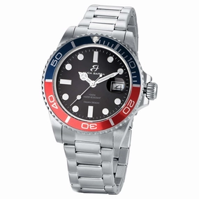 Luca Barra Gents Watch With Steel Case Blue And Red Bezel