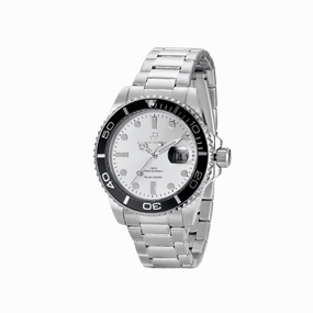 Luca Barra Gents Watch with Steel Case Silver Dial and Black Bezel