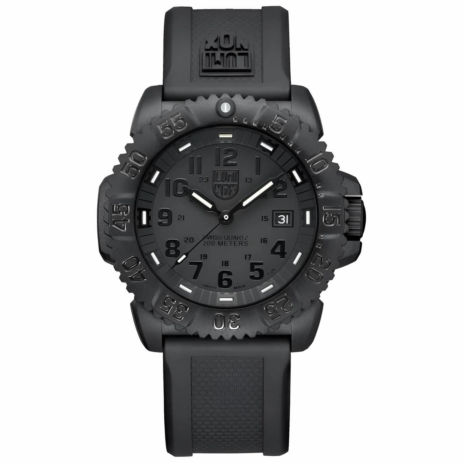 Luminox 3051.BO Men's Navy SEAL Colormark Dive Watch - Rugged Blackout Swiss-Made Timepiece