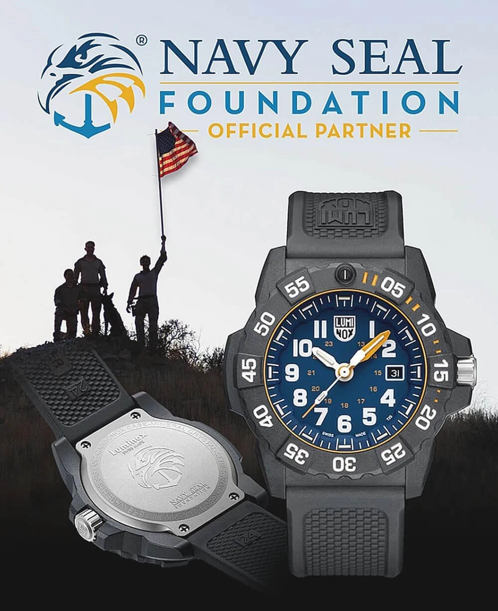Luminox 3503.NSF Men's Watch - Navy Seal Foundation Blue Dial Strap