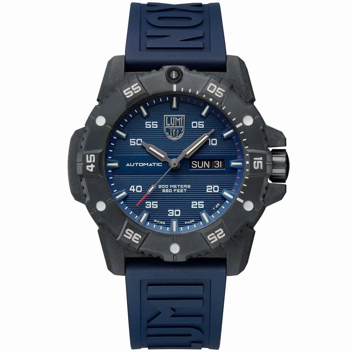 Luminox Men's Automatic Watch - Master Carbon Seal Blue Dial Rubber Strap Dive | 3863