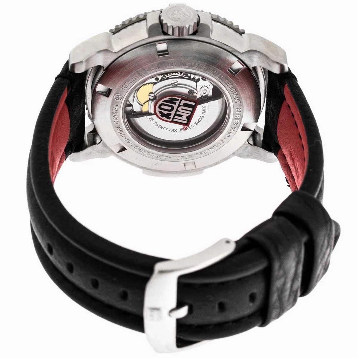 Luminox Men's Automatic Watch - Modern Mariner Black Dial Leather Strap | 6501.NV