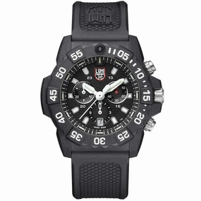 Luminox Men's Chronograph Watch - Navy Seal Black Dial Rubber Strap | 3581