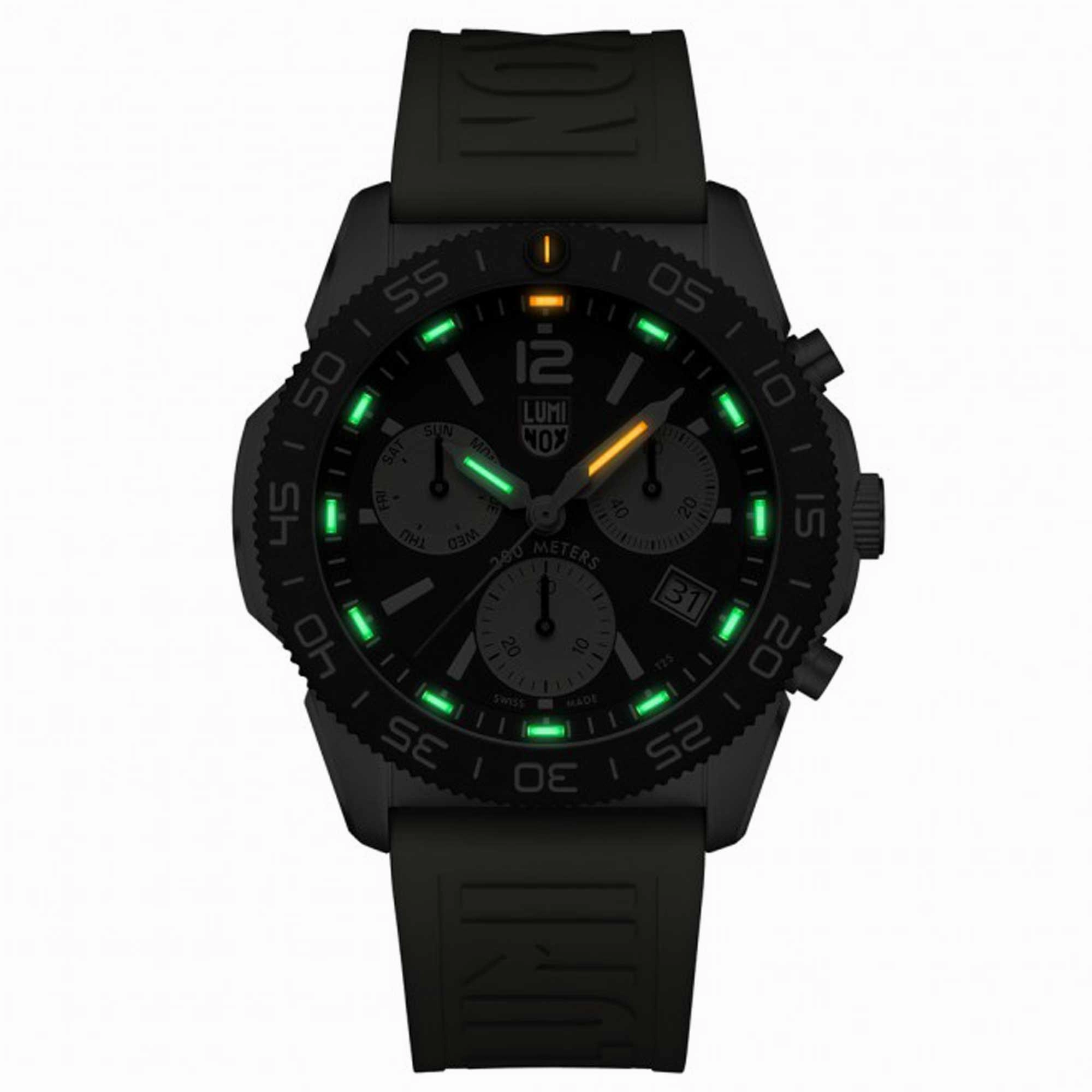 Luminox Men's Chronograph Watch - Pacific Diver Black and Sand Dial Strap | XS.3150