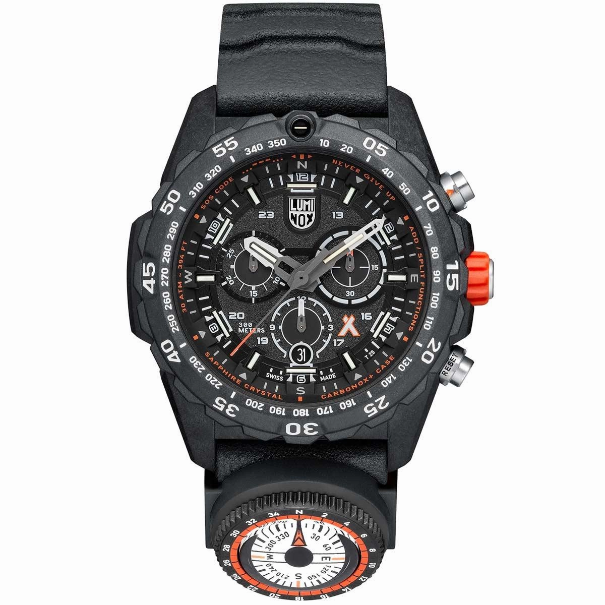 Luminox Men's Chronograph Watch Bear Grylls Quartz Black Rubber | XB.3741