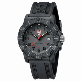 Luminox Men's Quartz Watch - BlackOps Rotating Bezel Grey Dial Rubber Strap | 8882
