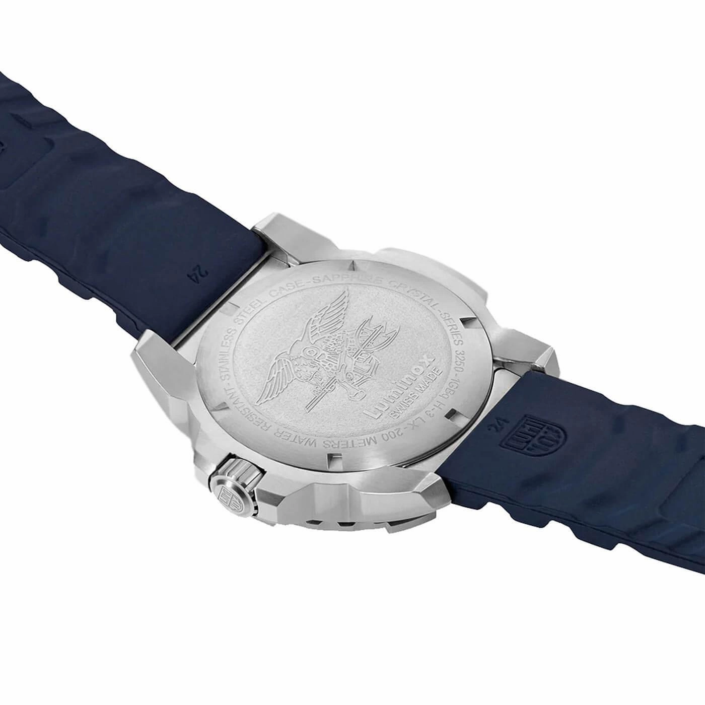 Luminox Men's Quartz Watch - Navy Seal Steel Blue Dial Navy Blue Rubber Strap | 3253