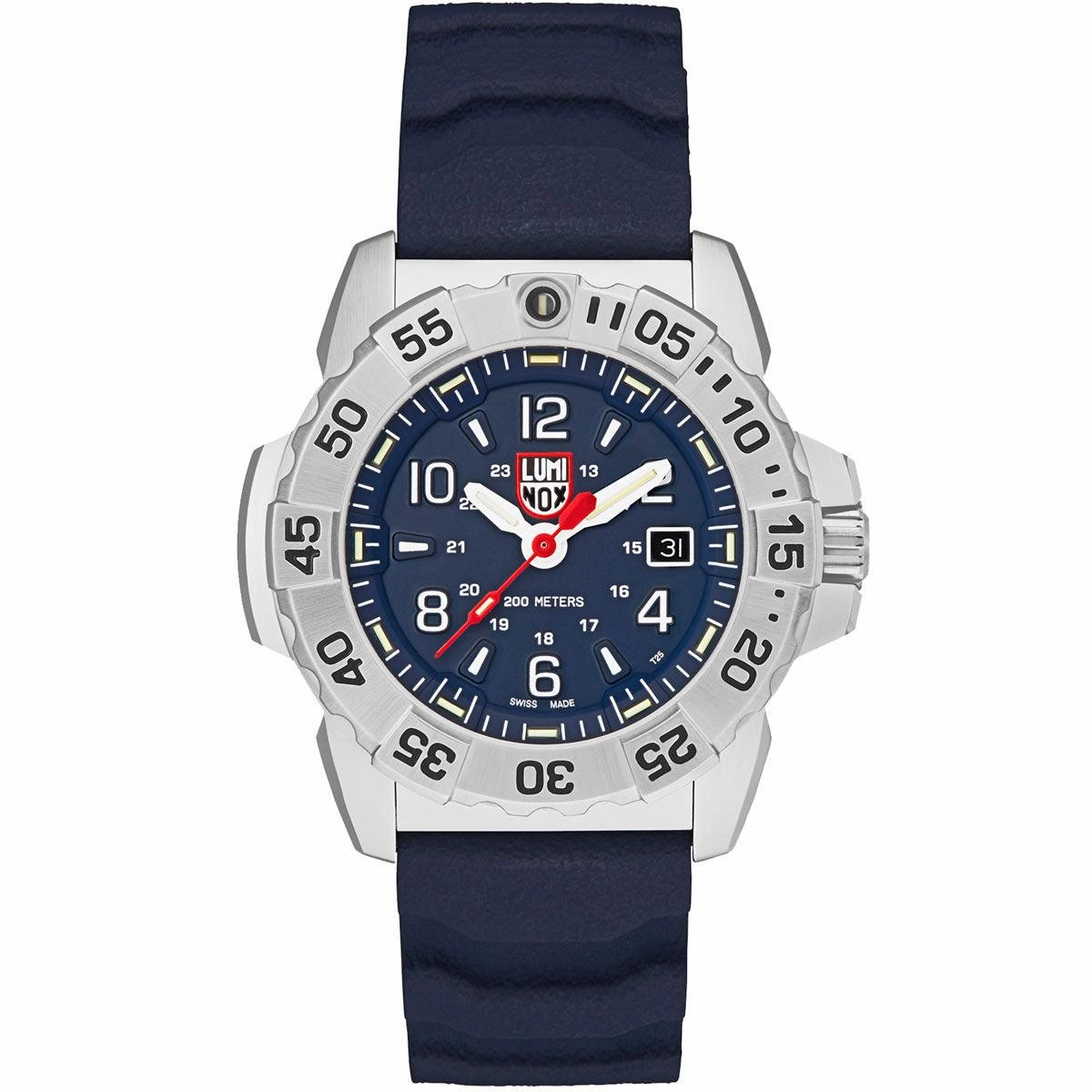 Luminox Men's Quartz Watch - Navy Seal Steel Blue Dial Navy Blue Rubber Strap | 3253
