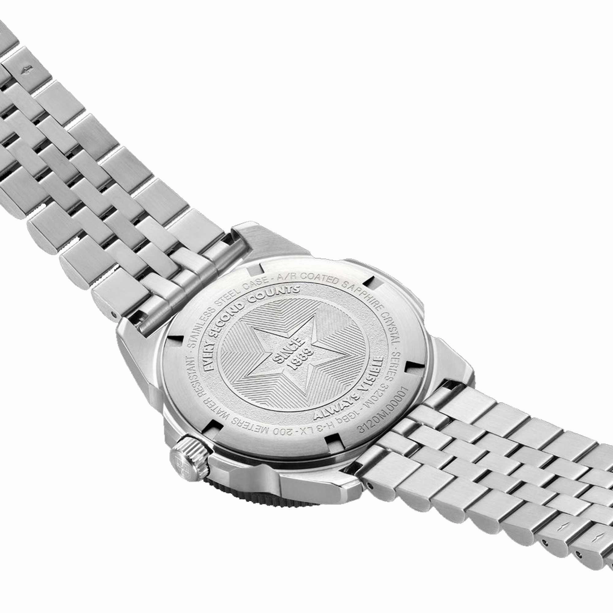 Luminox Men's Quartz Watch - Pacific Diver Ripple MOP Dial Silver Bracelet | 3126.M