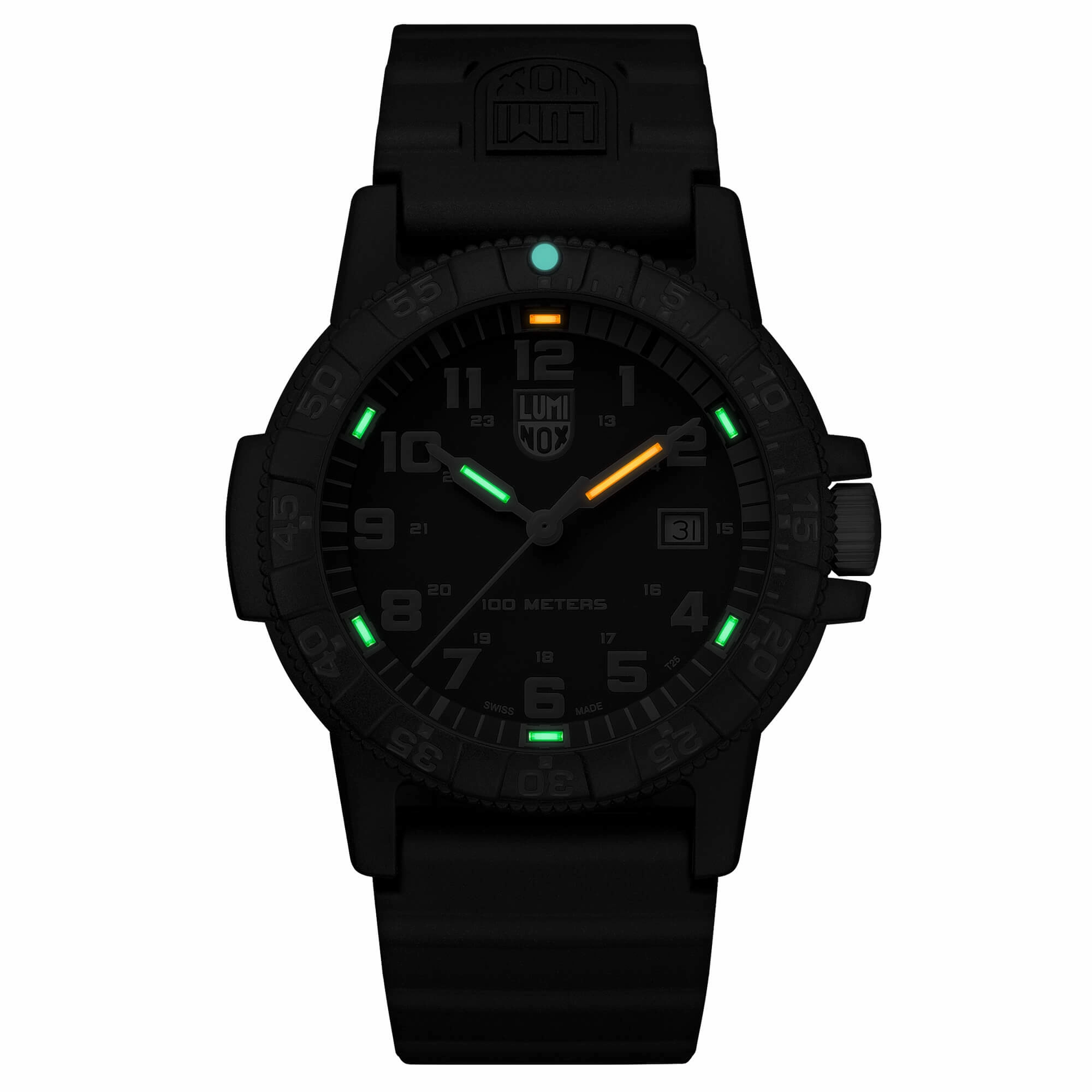 Luminox Men's Quartz Watch - Sea Turtle Giant 0320 Series Black Dial Strap | 0329