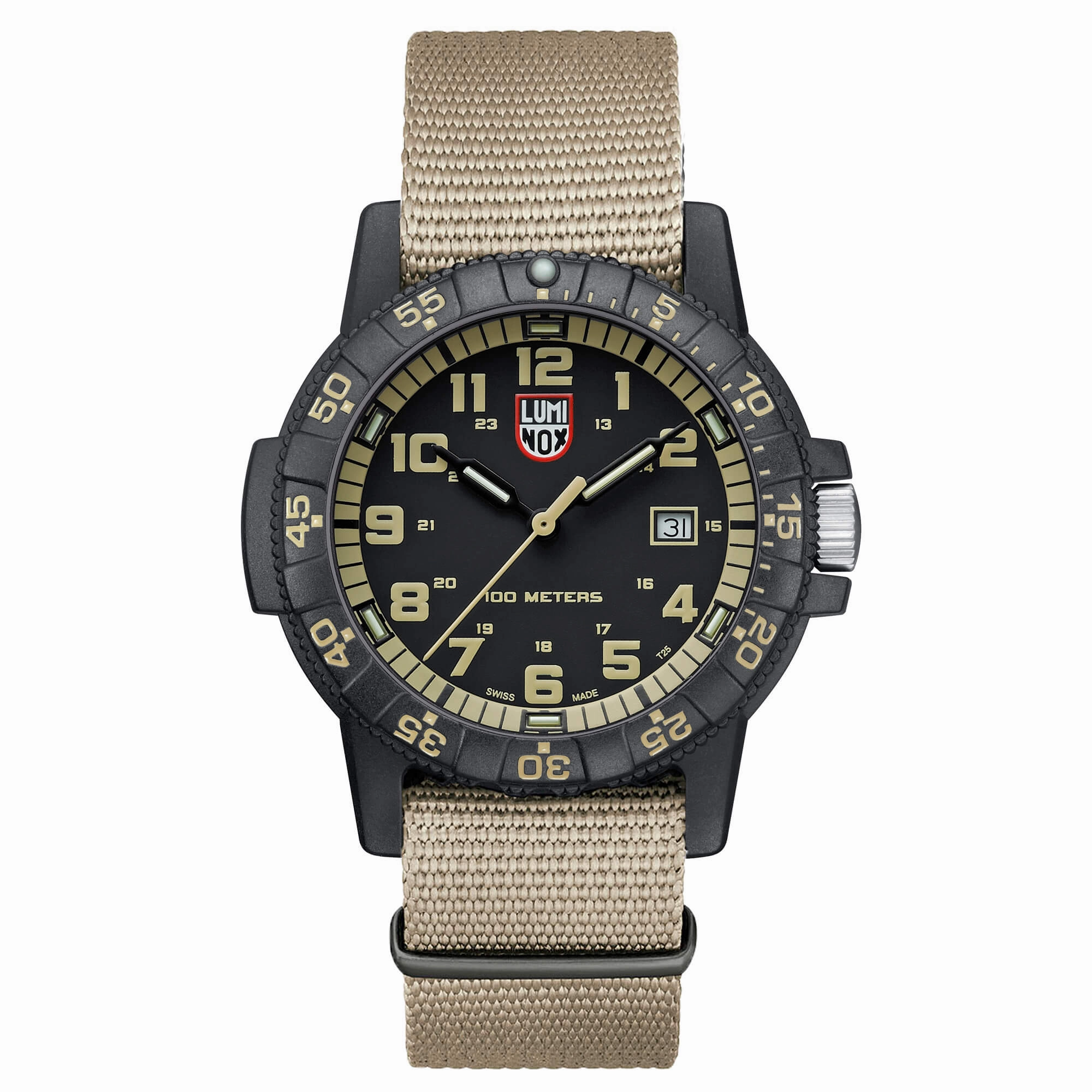 Luminox Men's Quartz Watch - Sea Turtle Giant 0320 Series Black Nylon Strap | 0333 Set