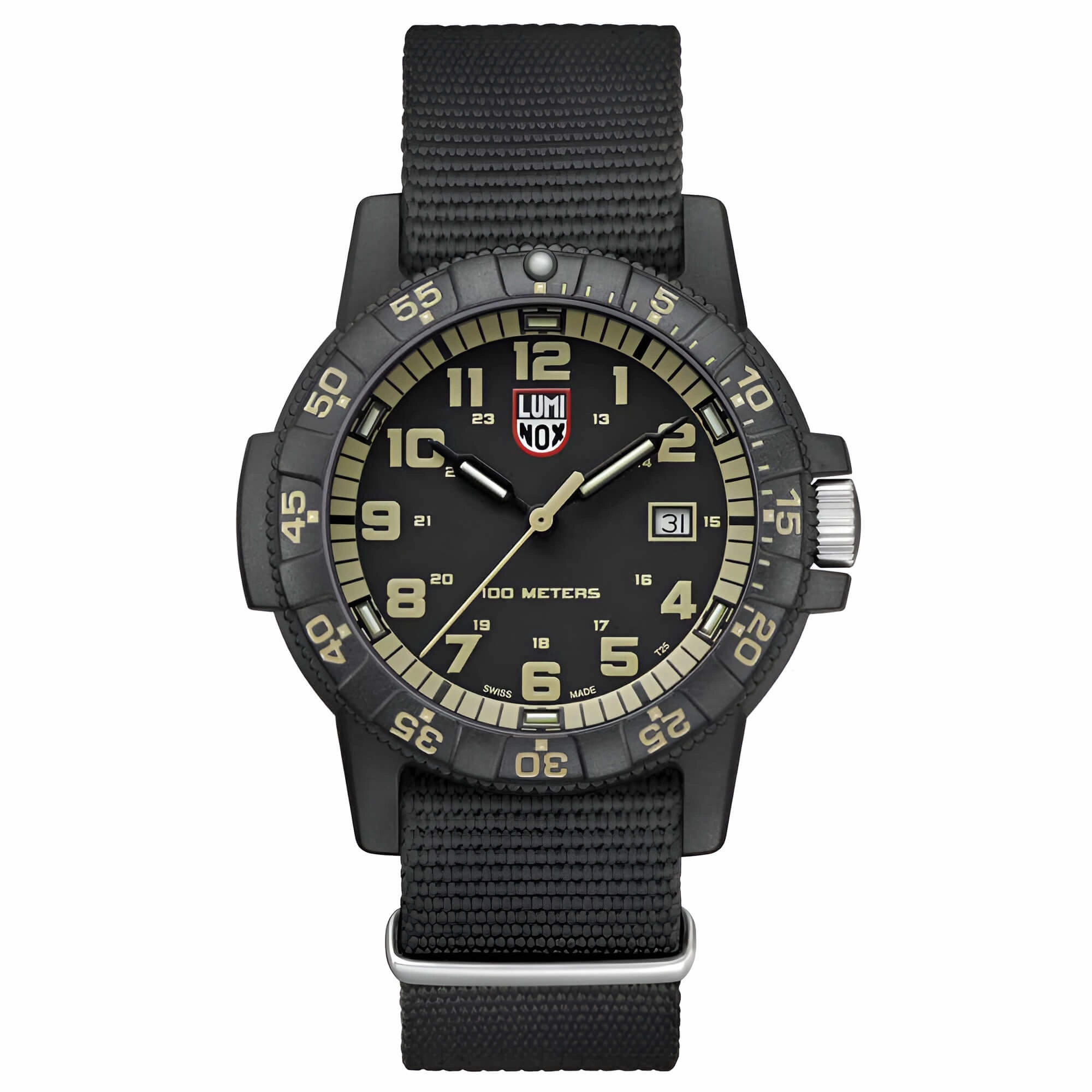Luminox Men's Quartz Watch - Sea Turtle Giant 0320 Series Black Nylon Strap | 0333
