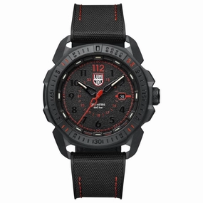Luminox Men's Swiss Quartz Watch - Ice-Sar Arctic Black Dial Rubber Strap | 1002