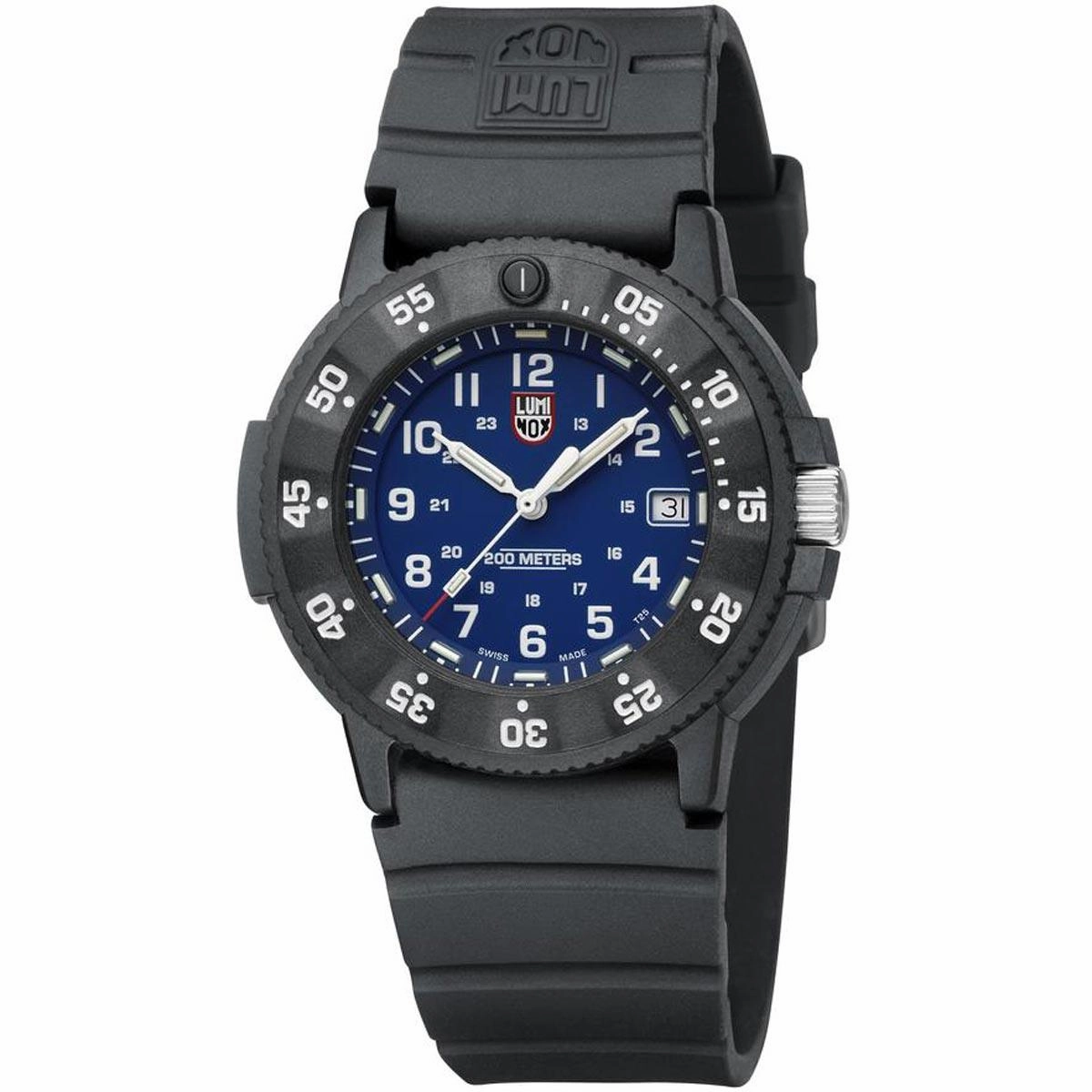 Luminox Men's Swiss Quartz Watch - Navy Seal Evo Blue Dial Rubber Strap | 3003.EVO