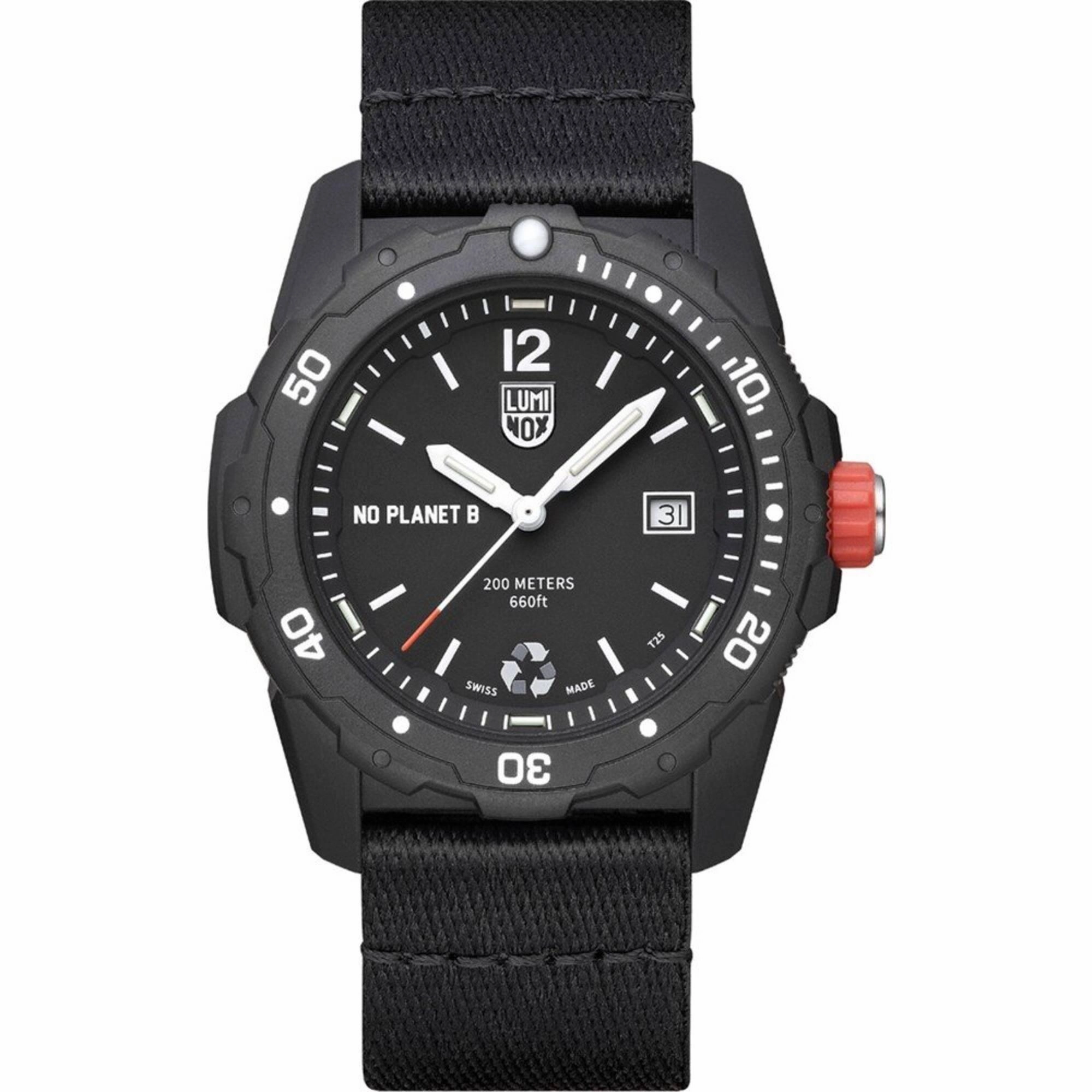 Luminox Men's Watch - Bear Grylls No Planet B Quartz Black Dial Strap | XB.3722.ECO